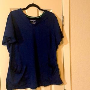Healing Hamda HH WORKS NAVY BLUE LARGE SCRUB TOP X-LARGE